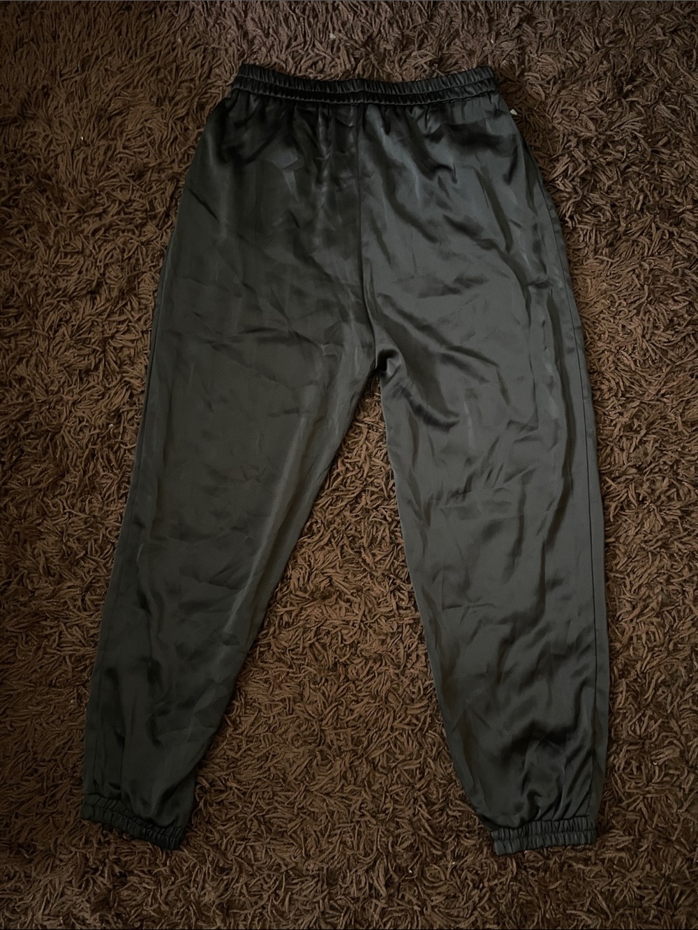 Zara Black Satin Track Joggers - Picture 5 of 5